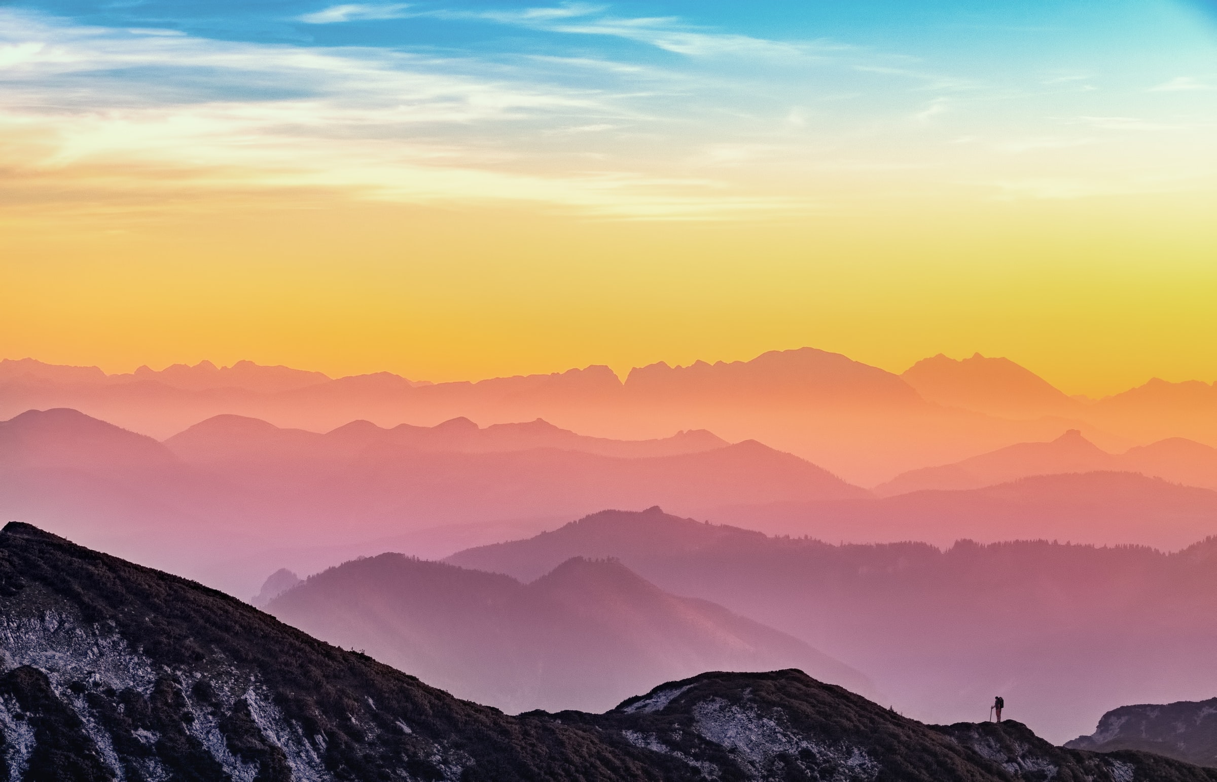 Mountain range landscape